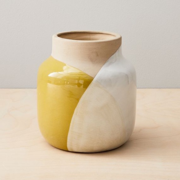 West Elm Barro Ceramic Vase (Yellow) - Picture 2 of 4